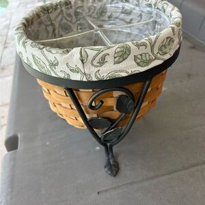 Longaberger Wrought Iron Stand Basket For Ice Dips 2004